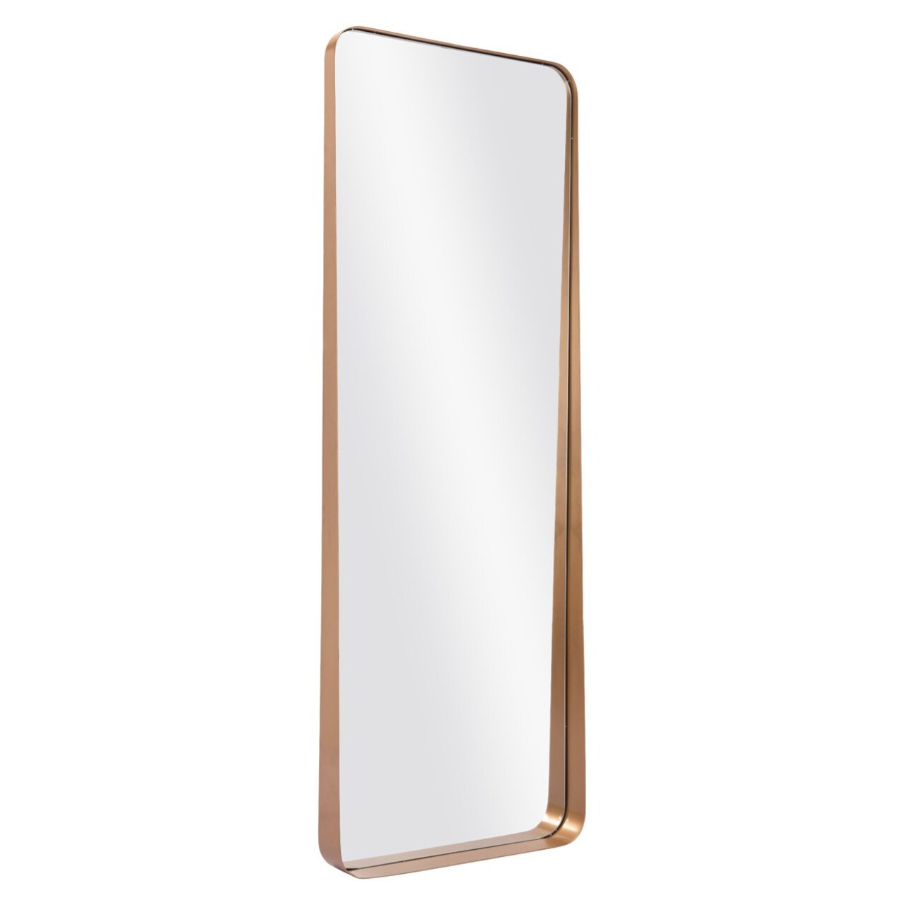 Riga Mirror Gold Modern Floor Mirror Sleek Steel Frame 65 Inch